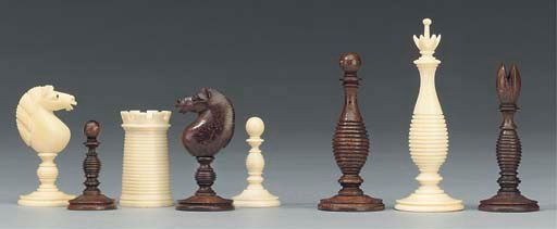 An ivory chess set