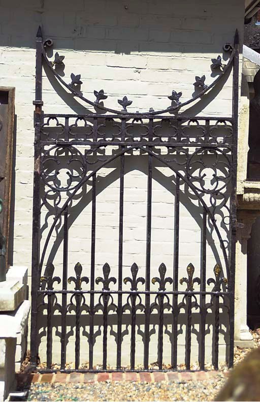 AN ENGLISH GOTHIC REVIVAL WROUGHT IRON GATE , 19TH CENTURY Christie's