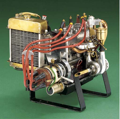 A supercharged four cylinder sidevalve engine,