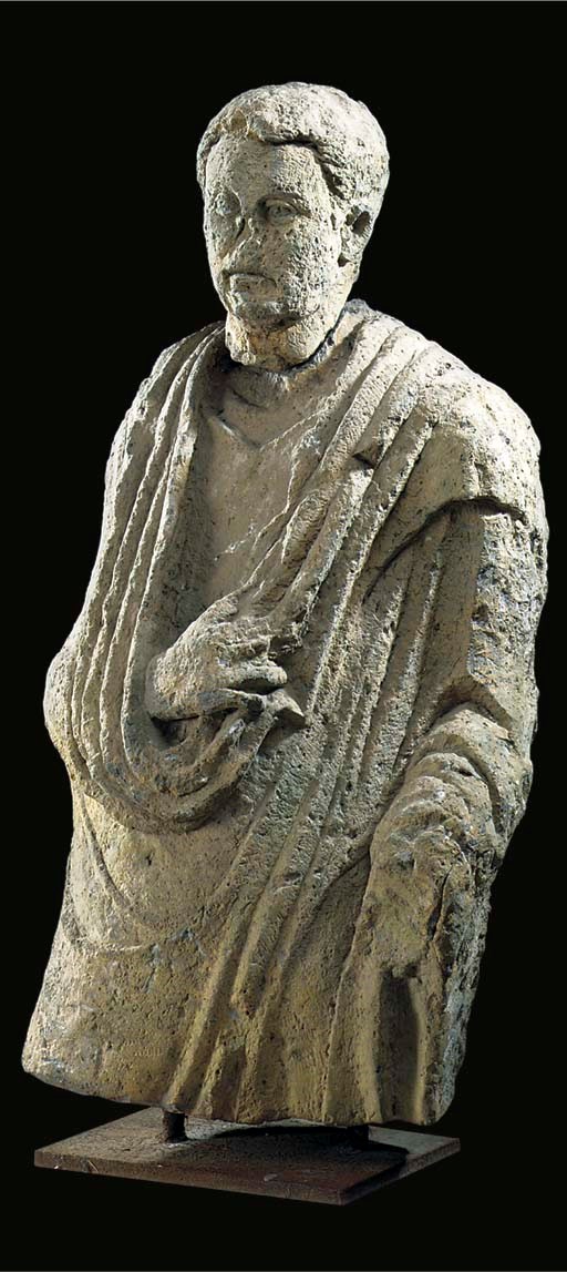 A ROMAN STONE STATUE OF A TOGATUS , CIRCA 20-40 A.D. | Christie's