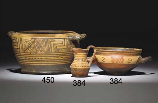 A GREEK GEOMETRIC POTTERY SKYPHOS 8TH CENTURY B C Christie s