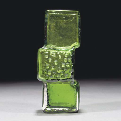 A Whitefriars Meadow Green Drunken Bricklayer 9673 Vase Christie S
