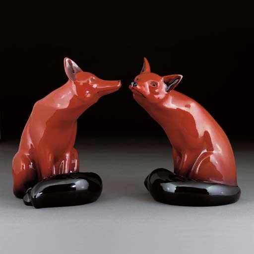 royal doulton flambe red fox