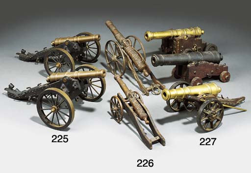 Two Bronze Models Of Field Canon