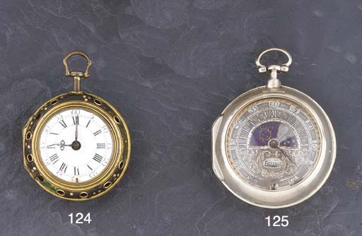 Courvoisier Freres: A silver hunter cased two time-zone verge