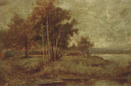 Autumn, a backwater on the Thames 
