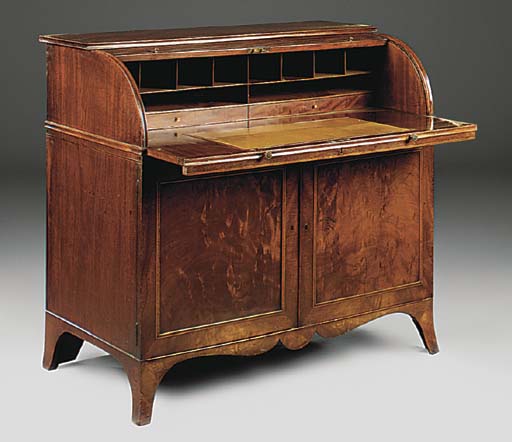 A George Iii Mahogany Roll Top Desk Christie S
