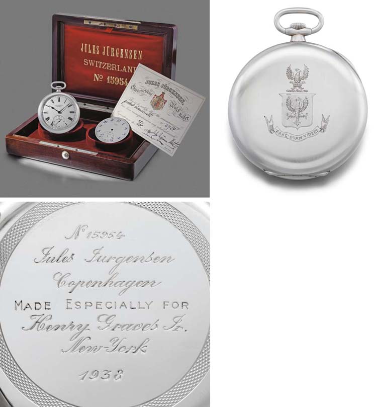 Jules Jürgensen. An extremely fine and probably unique platinum