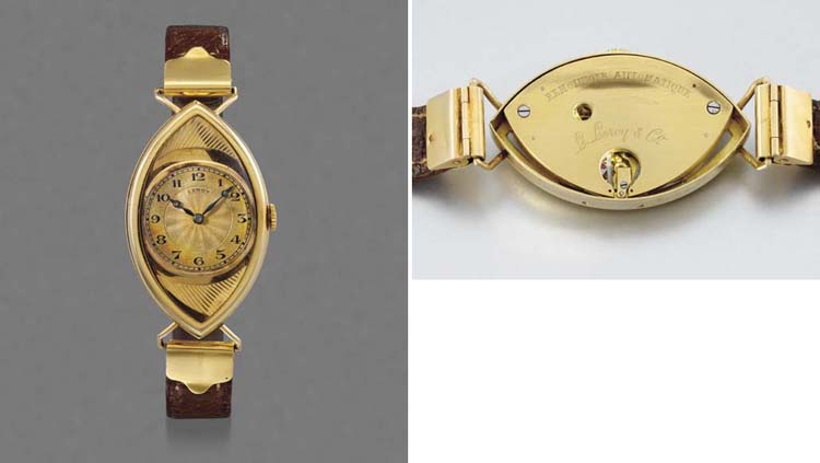 Leroy. A very fine and early 18K gold oval-shaped self-winding w