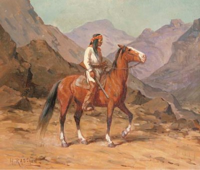 HENRY RASCHEN (18541937) , Indian on Horseback Christie's