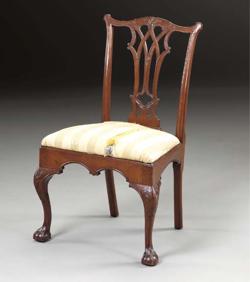 White chippendale dining chairs image