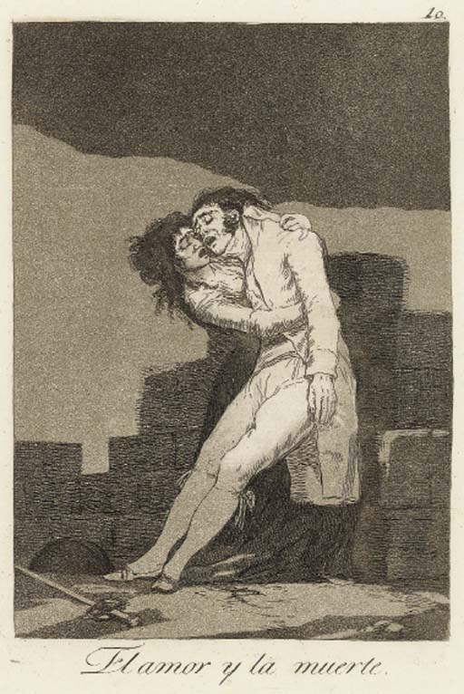 El amor y la muerte, Plate 10 from Los Caprichos (H. 45) 
