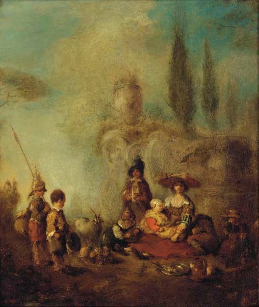 JeromeFrançois Chantereau (Paris, 17101757) , Figures resting in a