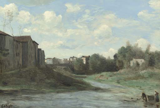 Les bords de la Midouze, Mont-de-Marsan. Vue prise sous le Pont du Commerce
