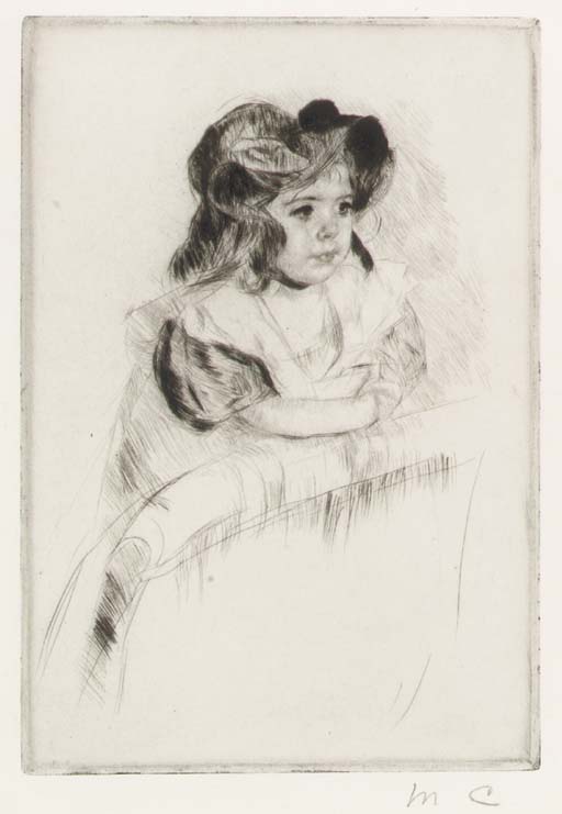 Margot Resting Her Arms on Back of Armchair (B. 189) 
