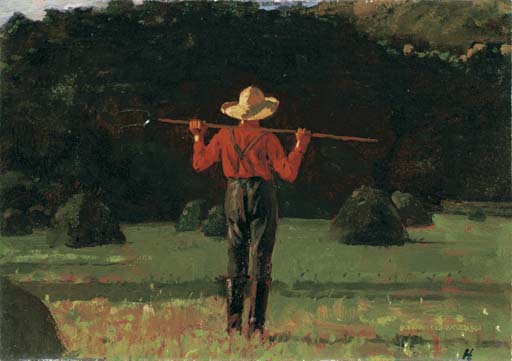 Winslow Homer (1836-1910) , Farmer with a Pitchfork | Christie's