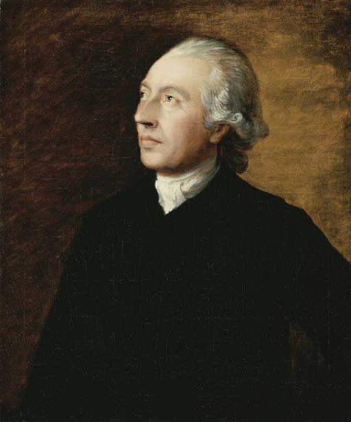 Portrait of the Rev. Humphry Gainsborough (1718-76), half-length, in a black coat
