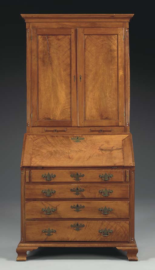 A Chippendale Cherry Wood Desk And Bookcase Pennsylvania 1760