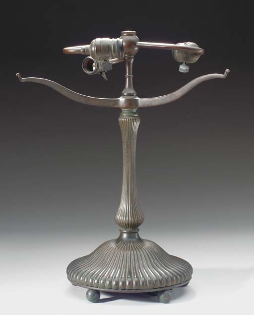 A BRONZE TABLE LAMP BASE , TIFFANY STUDIOS, CIRCA 1910 | Christies A BRONZE TABLE LAMP BASE , TIFFANY STUDIOS, CIRCA 1910... 