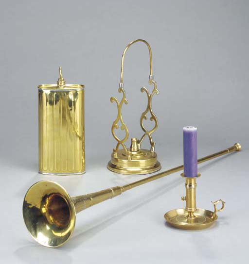 A Group Of Brass And Copper Kitchen Items 20th Century