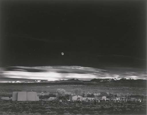 Moonrise, Hernandez, New Mexico, circa 1942 
