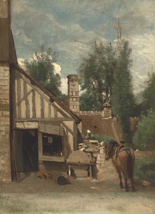 Cour d'une petite ferme Normande 
