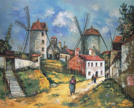 Maurice Utrillo (1883-1955) , Les anciens moulins de Montmartre et