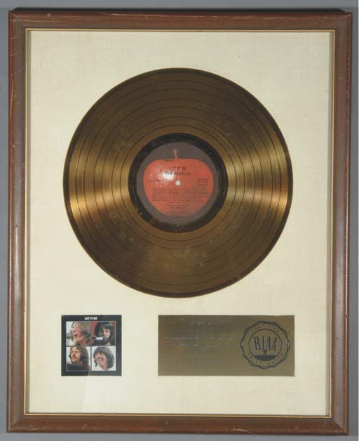 THE BEATLES HEY JUDE GOLD RECORD , 1968 | Christie's