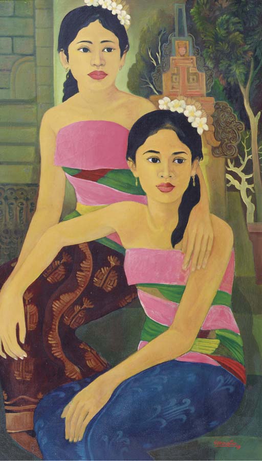 Ida Bagus Made Nadera (Indonesian, 1910-1998) , A busy market on