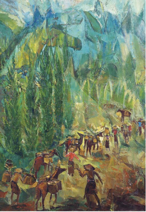 Ida Bagus Made Nadera (Indonesian, 1910-1998) , A busy market on