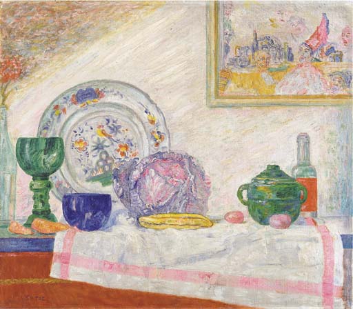 James Ensor (Belgian, 1860-1949) , Nature Morte au Chou Rouge