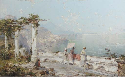 Franz Richard Unterberger (Austrian, 1838-1902) , Amalfi, Golfe de