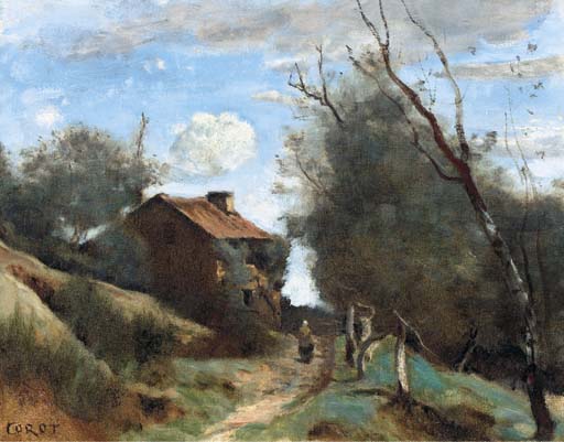 Chemin conduisant vers une maison dans la campagne 
