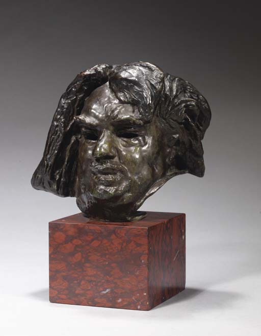 Balzac, étude définitive pour la tête, modèle au col coupé derrière l'oreille
