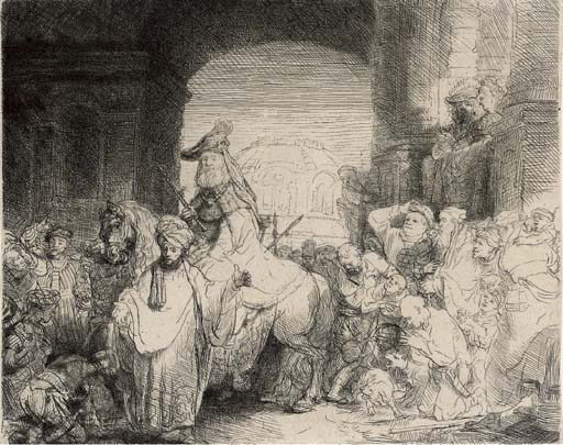 The Triumph of Mordecai (B., Holl. 40; H. 172) 
