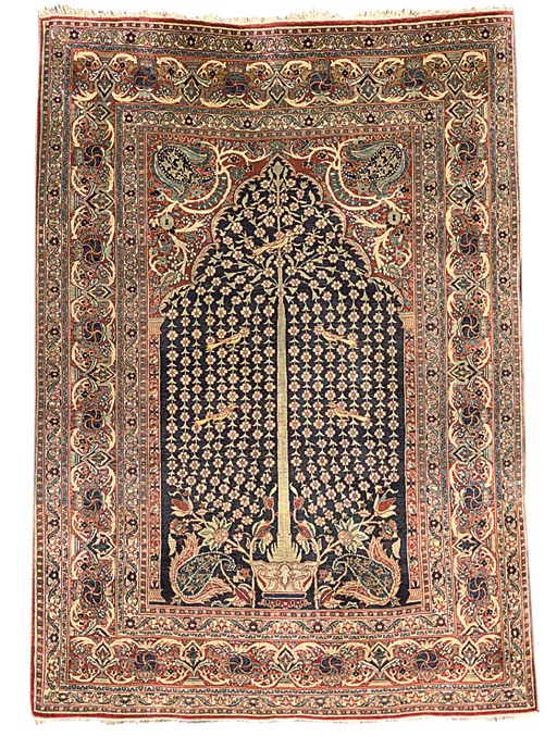 A SILK TABRIZ PRAYER RUG , NORTH WEST PERSIA, CIRCA 1880 | Christies A SILK TABRIZ PRAYER RUG , NORTH WEST PERSIA, CIRCA 1880... 