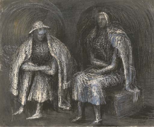 Seated Shelter Figures 

