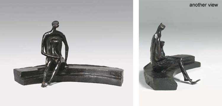 Seated Figure on Circular Steps 
