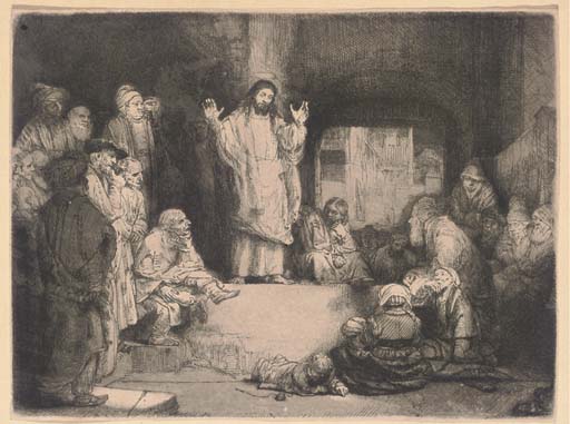 Christ Preaching ('La Petite Tombe') (B., Holl. 67; H. 256) 

