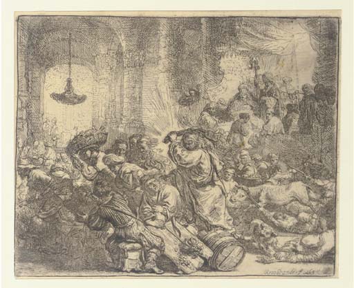 Christ driving the Money Changers from the Temple (B., Holl. 69; H. 126)
