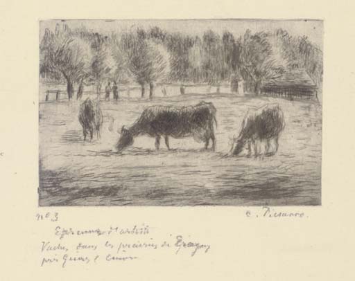 Vaches dans les Prairies d'Eragny, près Gisors (D. 78) 
