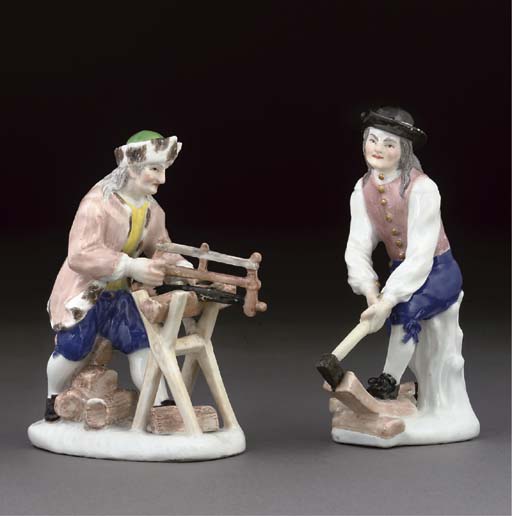 A MEISSEN FIGURE OF A GRENADIER , CIRCA 1745, BLUE CROSSED SWORDS