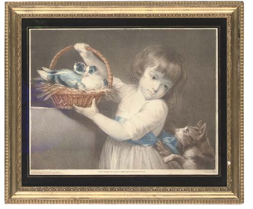 Young Girl Feeding a Rabit
Young Girl Protecting a pair of Doves from a Cat
