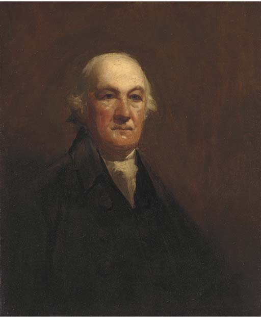 Portrait of a gentleman, half-length, in a dark green coat and white cravat
