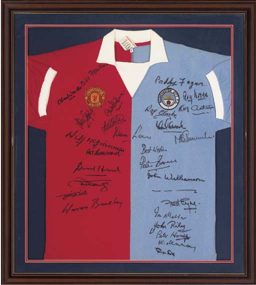 man utd man city half and half shirt