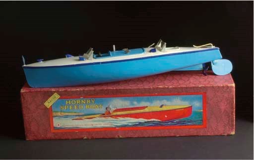 A Hornby Meccano No 3 Racer 111, clockwork cream with red trim, Racing