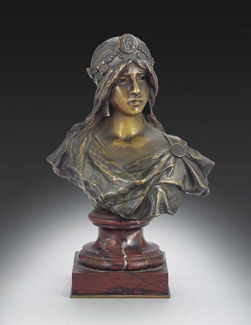 EMMANUEL VILLANIS , 'JUDITH' A PATINATED BRONZE BUST | Christie's