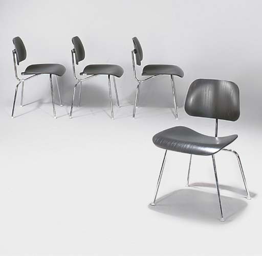 FOUR DCM DINING CHAIRS 
