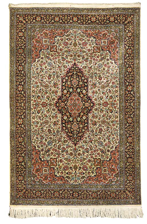 A very fine silk Qum rug Christie's