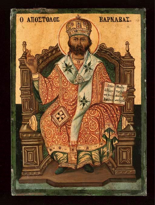 THE APOSTLE BARNABAS , CYPRIOT, 19TH CENTURY Christie's
